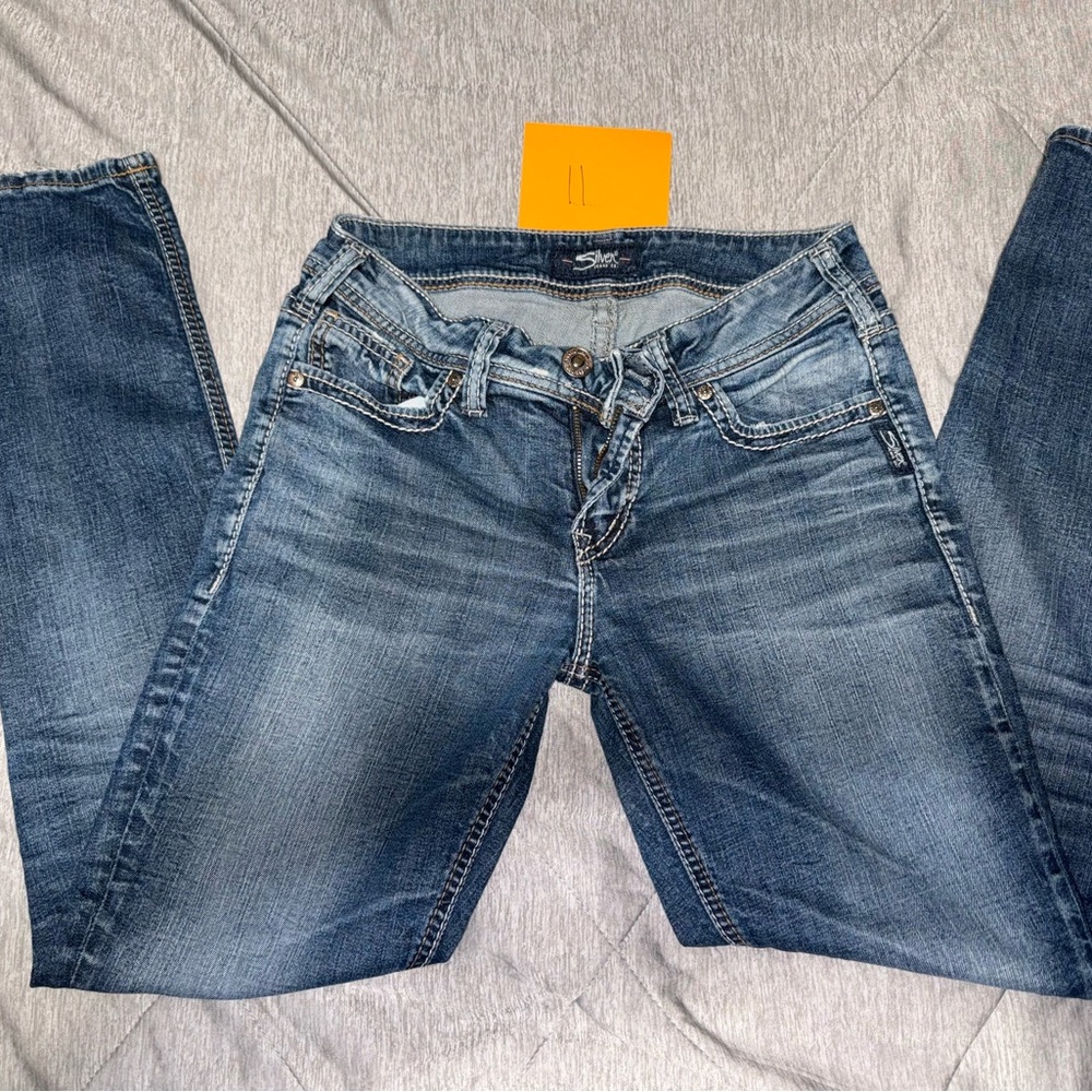 Women’s Silver Elyse Mid Skinny Jeans SZ: 28/31
